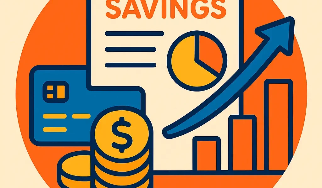 illustration depicting merchant account cost savings