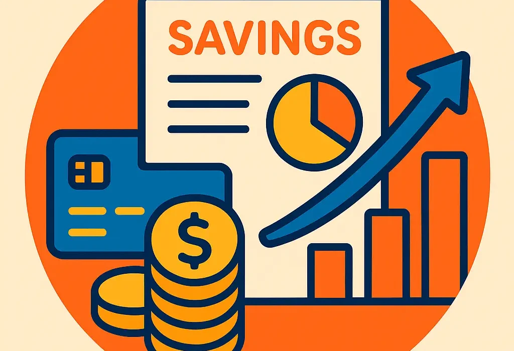 illustration depicting merchant account cost savings